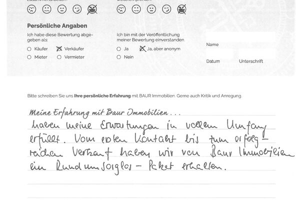 Bewertung von Frau S.