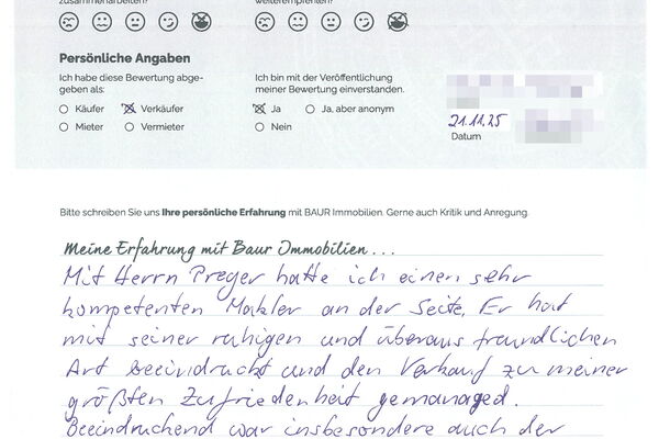 Bewertung von Herr F.