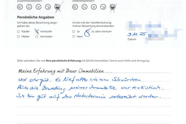 Bewertung von Frau G.