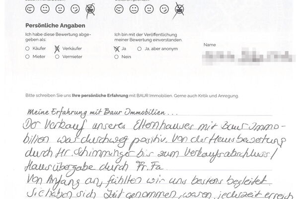 Bewertung von Frau S.