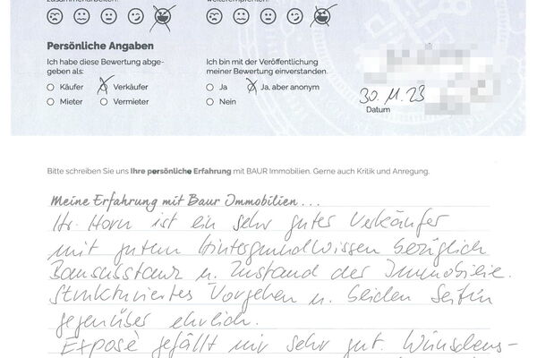 Bewertung von Frau S.