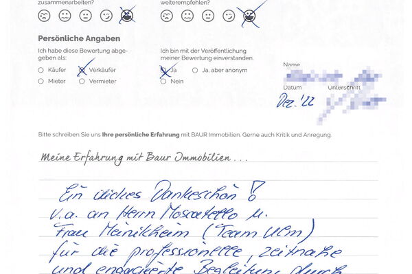 Bewertung von Frau N.