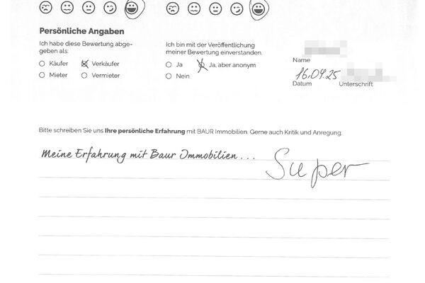 Bewertung von Frau K.