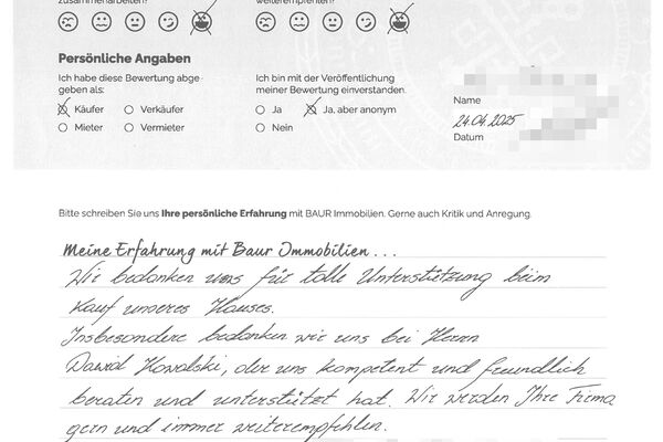 Bewertung von Herr O.