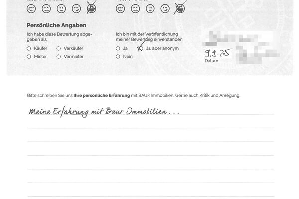 Bewertung von Fam. D.