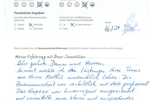 Bewertung von Firma S.