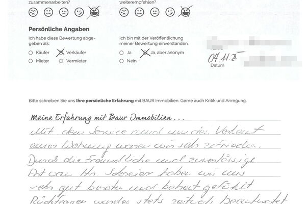 Bewertung von Frau B.