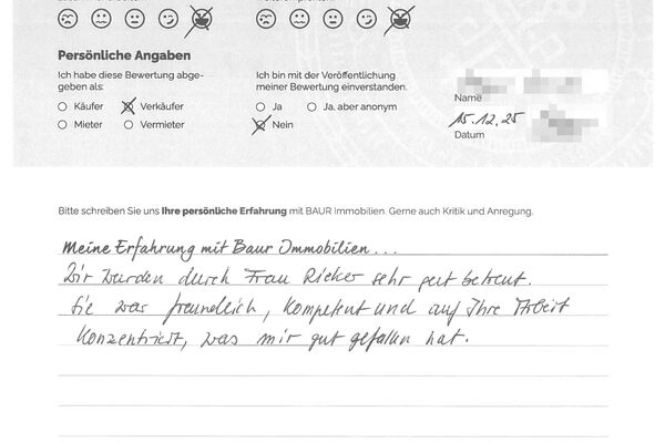 Bewertung von Frau G.