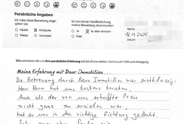 Bewertung von Fam. M.