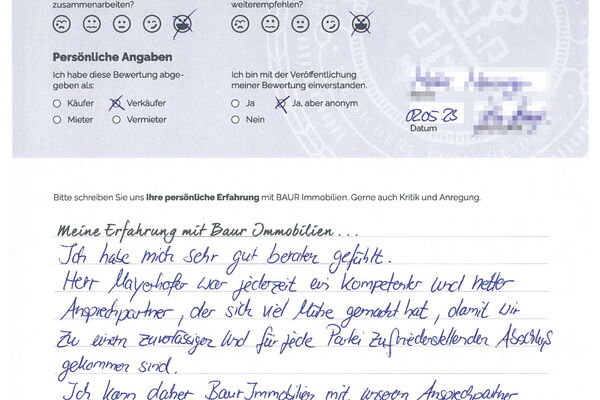 Bewertung von Frau H.