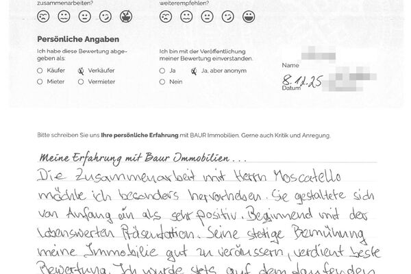 Bewertung von Familie B.