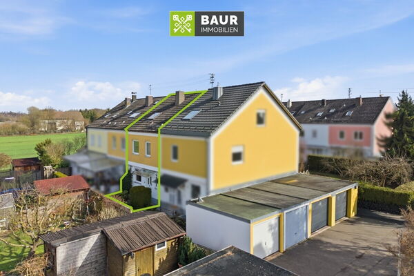 360° I Charmantes Reihenmittelhaus in ruhiger Lage vor den Toren Augsburgs mit großem Selbstverwirklichungspotential