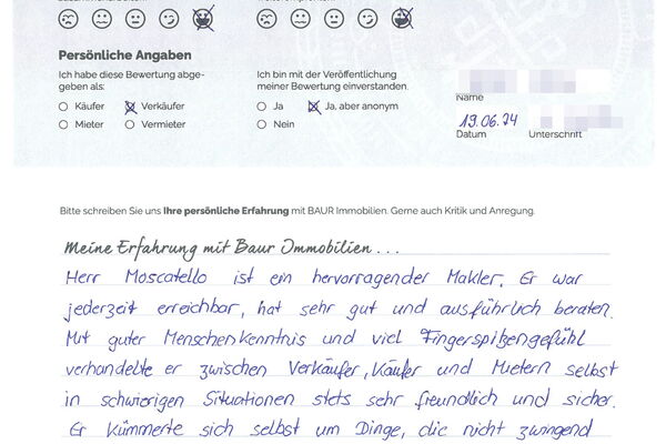 Bewertung von Frau D.