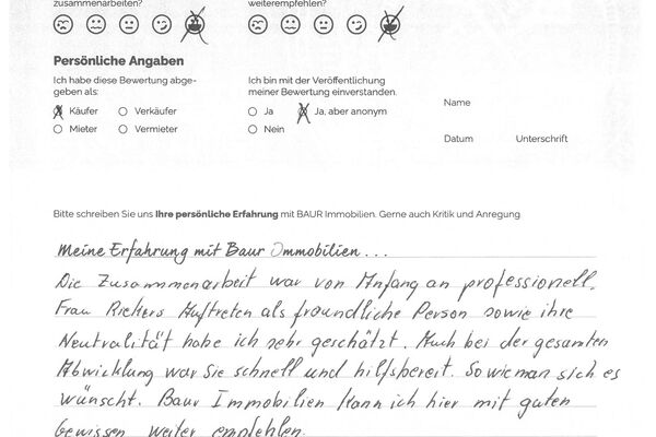 Bewertung von Herr A.