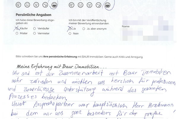Bewertung von Frau D.