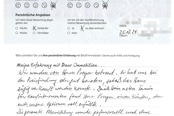 Bewertung von Herr F.