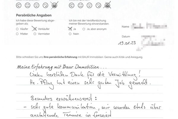 Bewertung von Herr M.