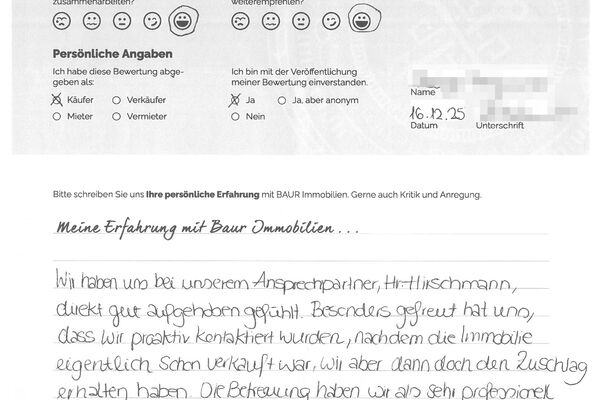 Bewertung von Herr H.