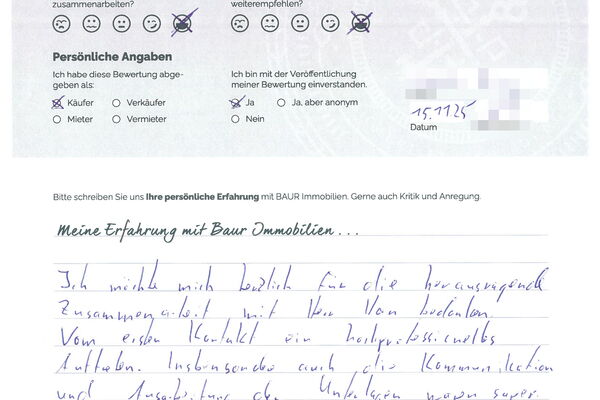 Bewertung von Fam. R.