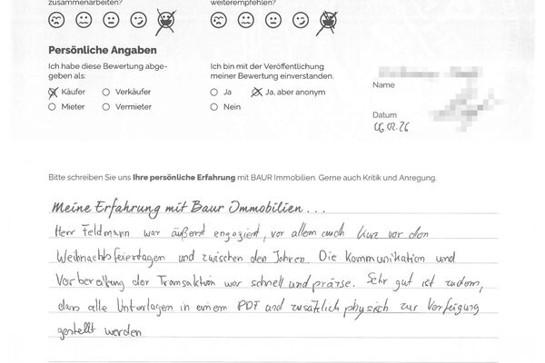 Bewertung von Herr G.