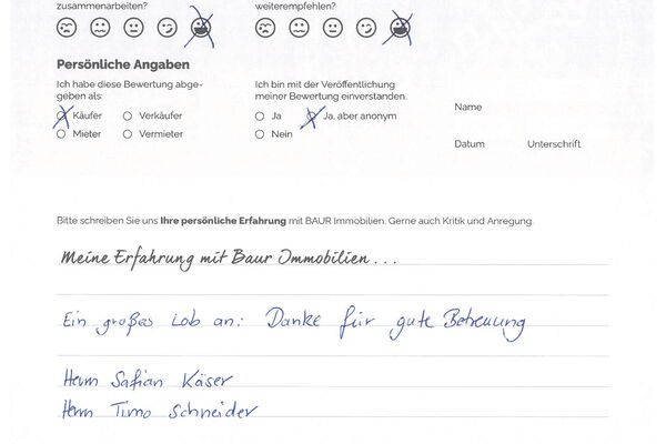 Bewertung von Eheleute K.