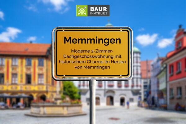 Moderne 2-Zimmer-Dachgeschosswohnung mit historischem Charme im Herzen von Memmingen
