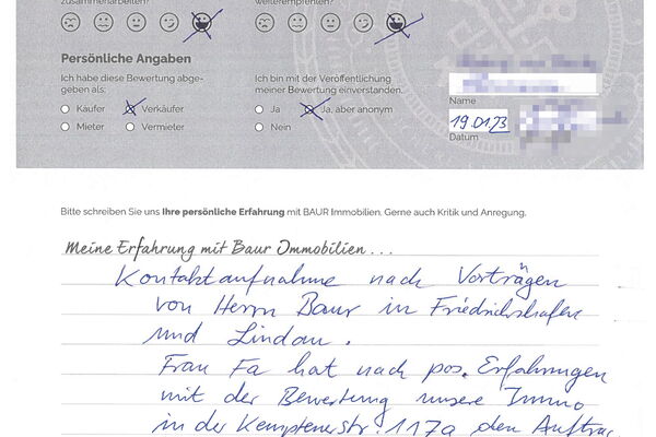 Bewertung von Eheleute H.
