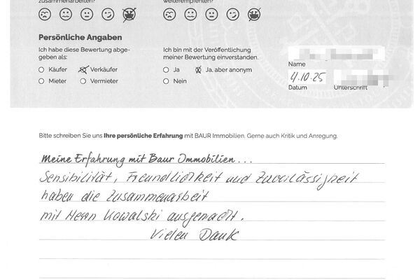 Bewertung von Frau E.