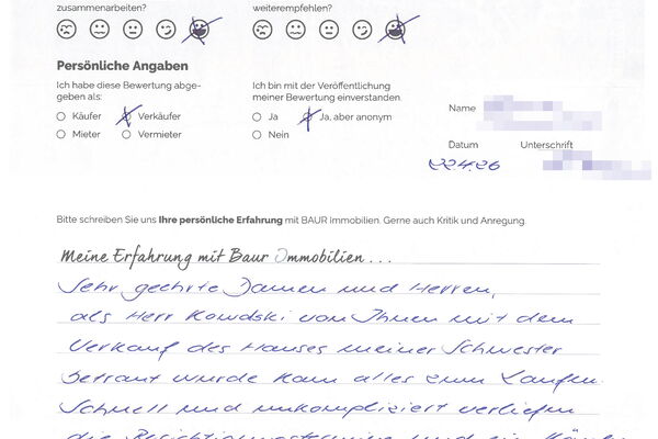 Bewertung von Herr F.