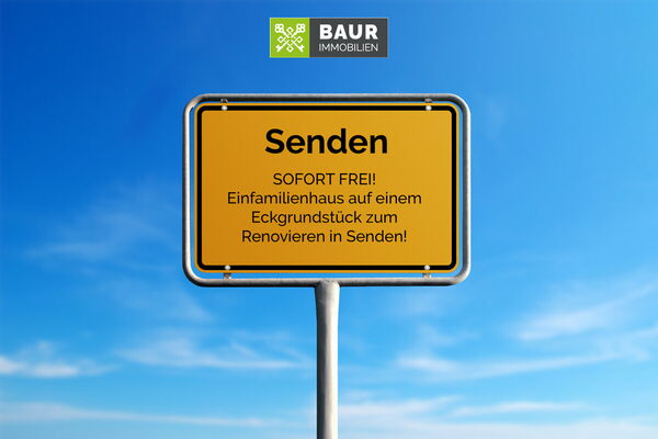SOFORT FREI!
Einfamilienhaus auf einem Eckgrundstück zum Renovieren in Senden!