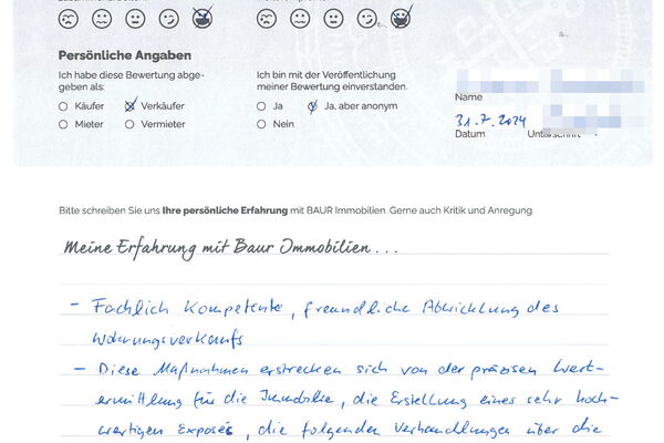 Bewertung von Herr S.