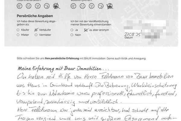 Bewertung von Herr B.