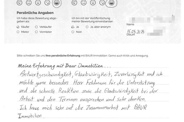 Bewertung von Herr A.