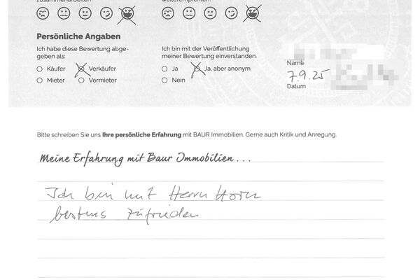 Bewertung von Herr H.