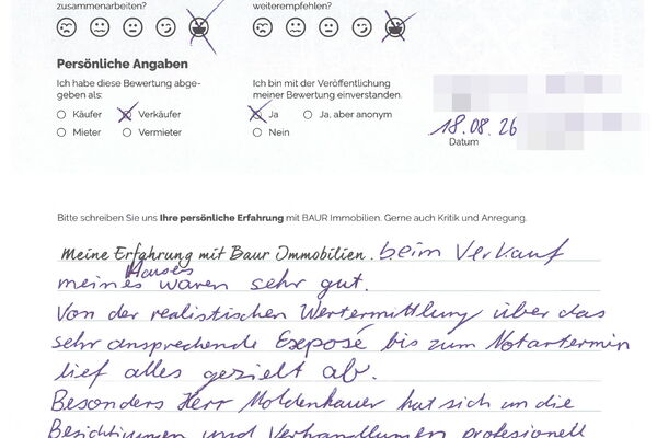 Bewertung von Herr K.