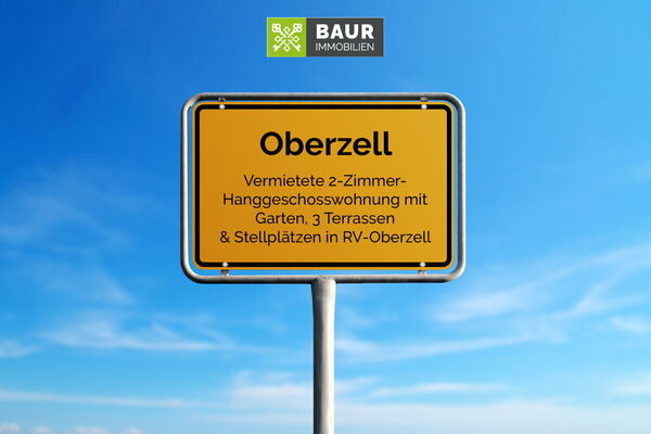 Vermietete 2-Zimmer-Hanggeschosswohnung mit Garten, 3 Terrassen & Stellplätzen in RV-Oberzell