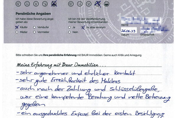Bewertung von Frau H. und Herr P.