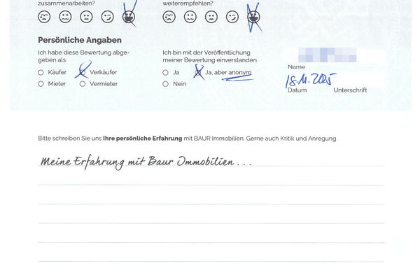 Bewertung von Frau D.