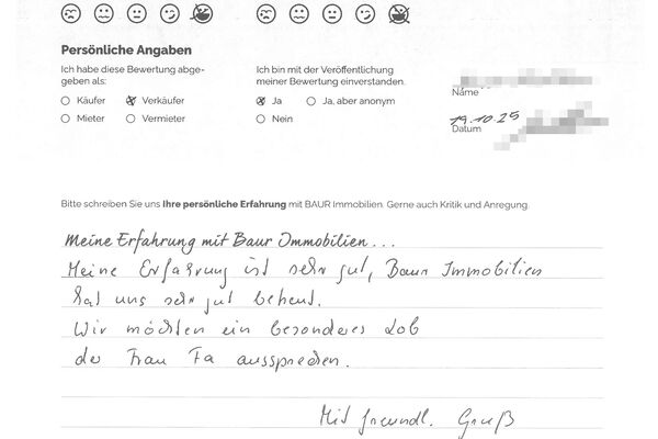 Bewertung von Herr H.