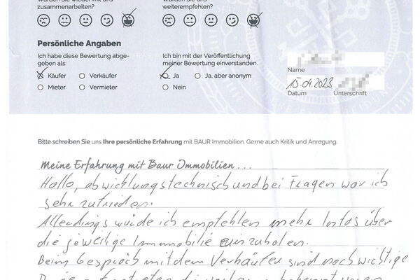 Bewertung von Herr S.