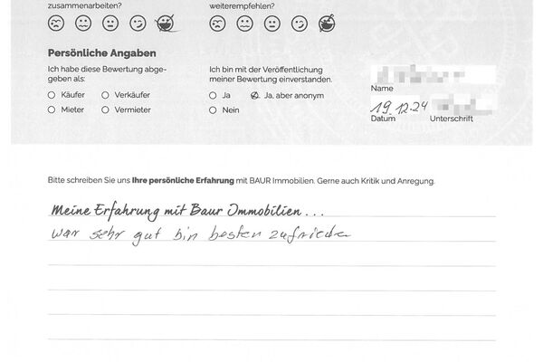 Bewertung von Herr W.