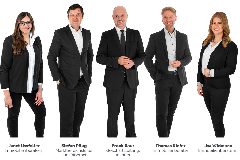 Das Team in Biberach: Frank Baur, Stefan Pflug, Thomas Kiefer, Janet Ussfeller, Noah Bok